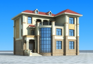 造價(jià)50萬以內(nèi)的新農(nóng)村三層別墅施工設(shè)計(jì)圖紙及效果圖