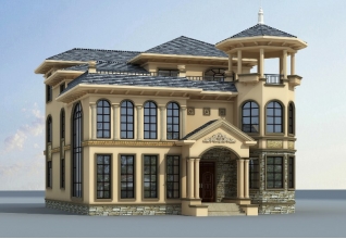 50多萬的歐式自建別墅施工設(shè)計圖紙及效果圖