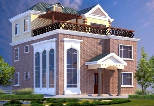 120平方米自建歐式新農(nóng)村房屋別墅設(shè)計(jì)圖紙及外觀圖