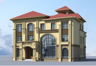 60萬以內(nèi)的歐式三層別墅設計施工圖紙及效果圖