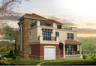 180平米三層新農(nóng)村房屋別墅施工設(shè)計(jì)圖紙及效果圖