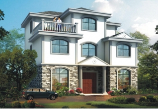 新農(nóng)村三層自建房屋施工建筑設(shè)計(jì)CAD圖紙及效果圖