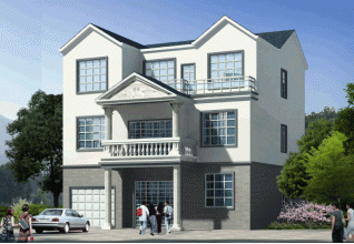 120平帶車庫的三層新農(nóng)村自建別墅CAD設(shè)計(jì)圖紙及效果圖