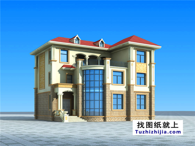  造價(jià)50萬以內(nèi)的新農(nóng)村三層別墅施工設(shè)計(jì)圖紙及效果圖