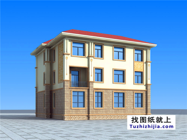  造價(jià)50萬以內(nèi)的新農(nóng)村三層別墅施工設(shè)計(jì)圖紙及效果圖