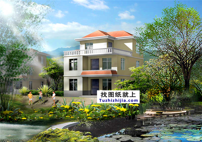 預算造價20萬以內(nèi)的新農(nóng)村三層自建房別墅房屋設(shè)計圖紙及效果圖