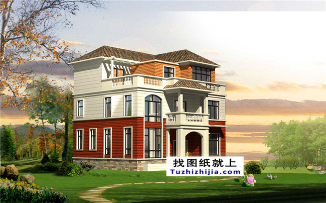 25萬(wàn)左右的自建新農(nóng)村房屋設(shè)計(jì)圖紙及效果圖