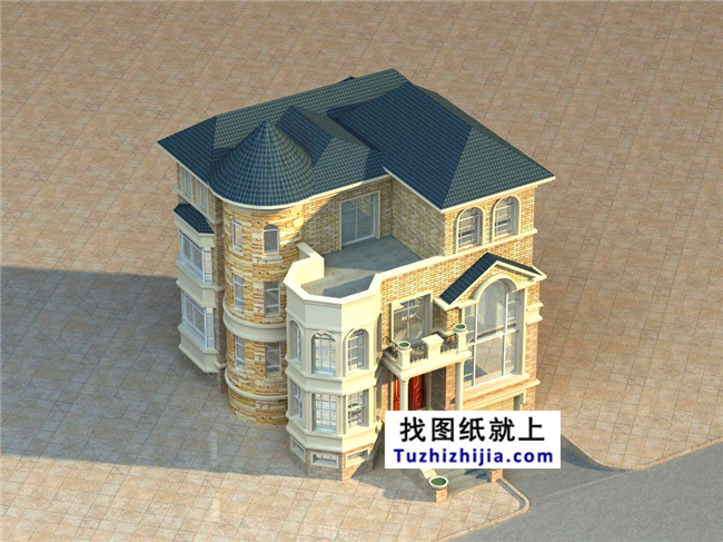 造價40多萬的歐式復(fù)式型三層別墅設(shè)計圖紙及效果圖