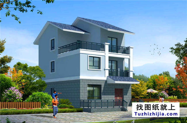 90平米小戶型農(nóng)村自建三層別墅設(shè)計圖紙及效果圖