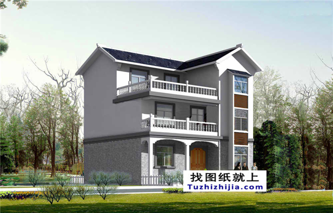 造價(jià)預(yù)算20多萬的新農(nóng)村三層別墅房屋設(shè)計(jì)圖紙及效果圖