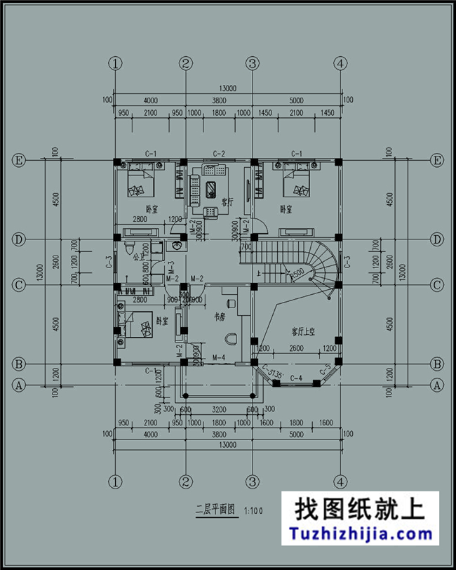 170平方米新農(nóng)村現(xiàn)代樓中樓三層別墅設(shè)計施工圖紙及效果圖
