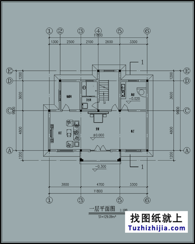 帶露臺的三層新農(nóng)村房屋別墅設(shè)計施工圖紙及效果圖