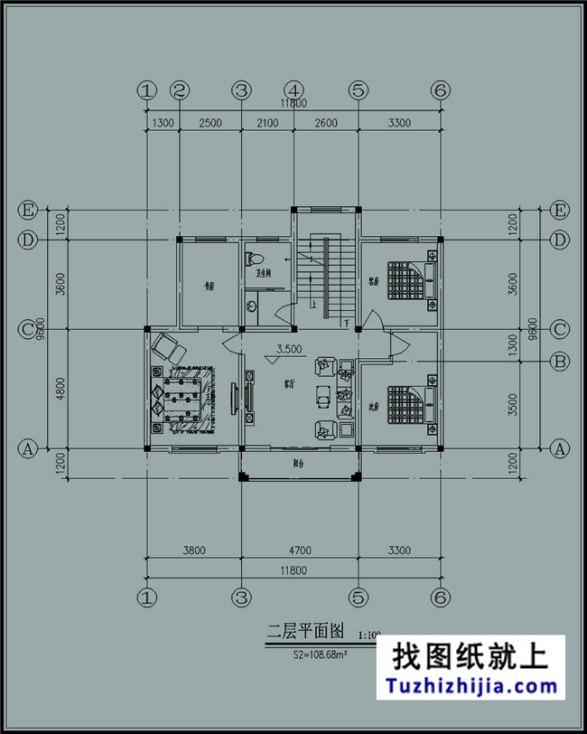 帶露臺的三層新農(nóng)村房屋別墅設(shè)計施工圖紙及效果圖