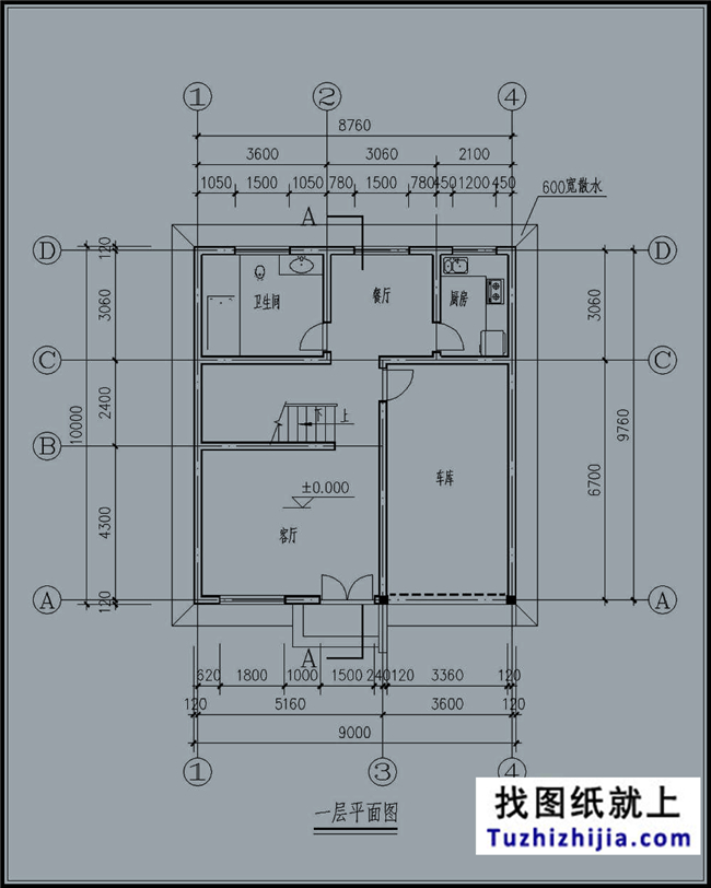 90平方米新農(nóng)村帶車(chē)庫(kù)三層房屋別墅設(shè)計(jì)圖紙及效果圖