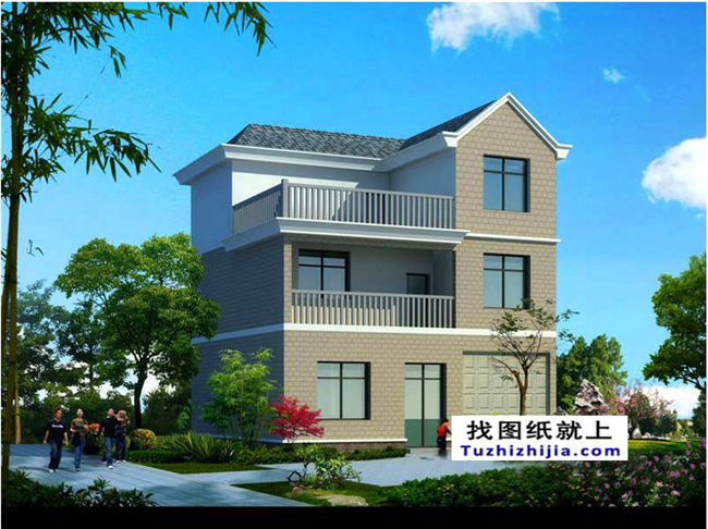 15萬左右的三層新農村自建房屋別墅施工設計CAD圖