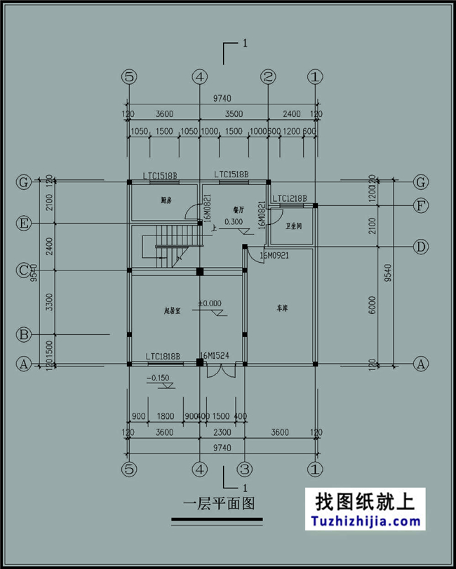 15萬左右的三層新農村自建房屋別墅施工設計CAD圖