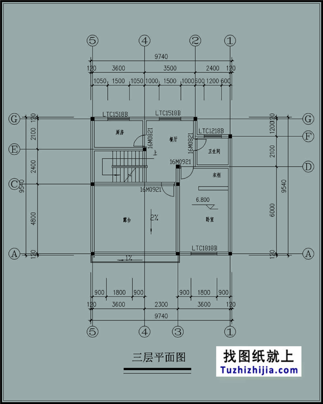 15萬左右的三層新農村自建房屋別墅施工設計CAD圖