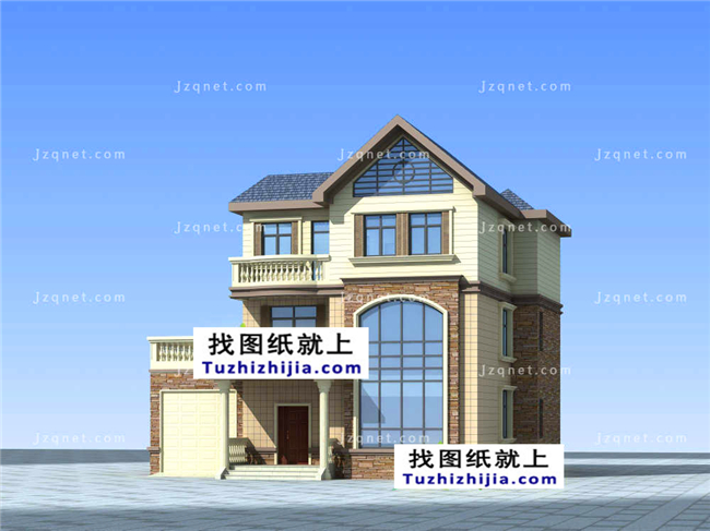 小戶型90平米三層新農(nóng)村自建房屋設(shè)計(jì)施工CAD圖紙及效果圖