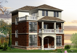 135平米的新農(nóng)村自建三層房屋設計圖紙及效果圖