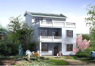 20萬以內(nèi)的小戶型新農(nóng)村三層房屋施工建筑設(shè)計(jì)圖紙及外觀圖