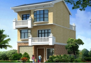 新農(nóng)村自建80平方米小三層房屋建筑施工圖紙帶外觀圖