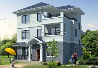 預(yù)算25萬以內(nèi)的新農(nóng)村帶露臺(tái)三層房屋設(shè)計(jì)施工圖及效果圖