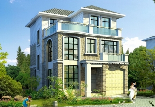 90平方米三層小別墅設計圖紙，帶效果圖，小型別墅方案精選