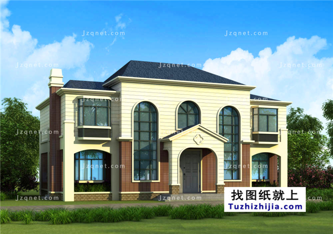 185平米自建三層別墅房屋施工設(shè)計圖紙及效果圖