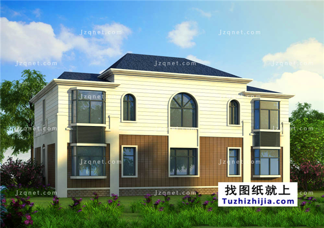 185平米自建三層別墅房屋施工設(shè)計圖紙及效果圖