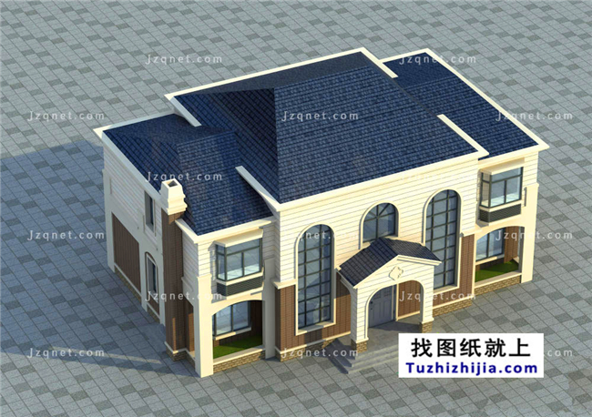 185平米自建三層別墅房屋施工設(shè)計圖紙及效果圖