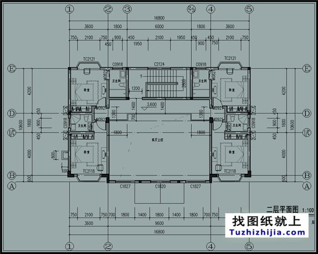 185平米自建三層別墅房屋施工設(shè)計圖紙及效果圖