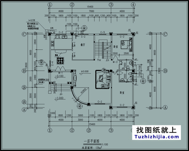 造價65萬左右的三層歐式別墅房屋設(shè)計施工CAD圖紙及效果圖