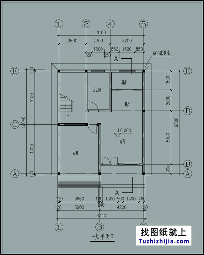 新農(nóng)村自建80平方米小三層房屋建筑施工圖紙帶外觀圖