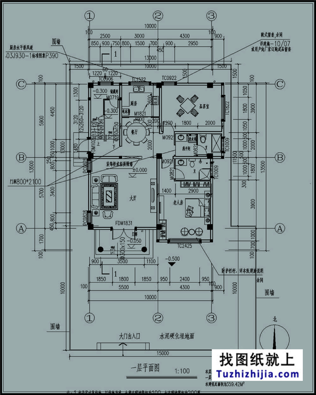  【農(nóng)村別墅設(shè)計(jì)圖紙及效果圖大全】三層帶露臺(tái)設(shè)計(jì)