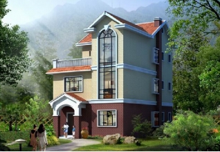 三層農(nóng)村小住宅設(shè)計(jì)圖紙，15萬造價(jià)左右