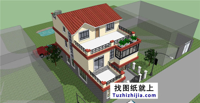 帶小院新農(nóng)村房屋設(shè)計圖紙