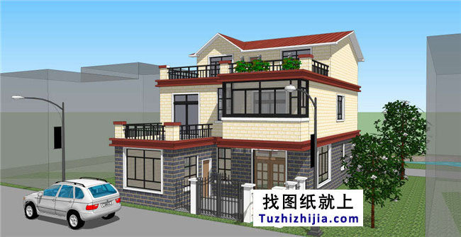 帶小院新農(nóng)村房屋設(shè)計圖紙