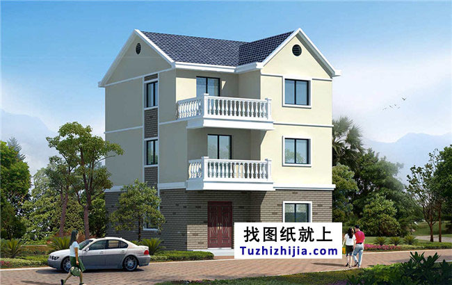 簡單新農(nóng)村住宅設(shè)計圖集，三層樓房設(shè)計圖紙精選