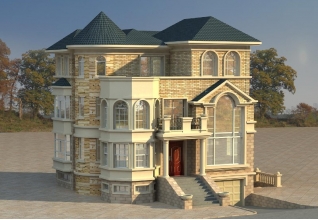 自建三層豪宅設(shè)計(jì)圖紙，歐式風(fēng)格，高端大氣