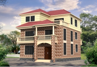 新農(nóng)村帶堂房三層房屋設(shè)計(jì)圖紙，10x12=120平方米