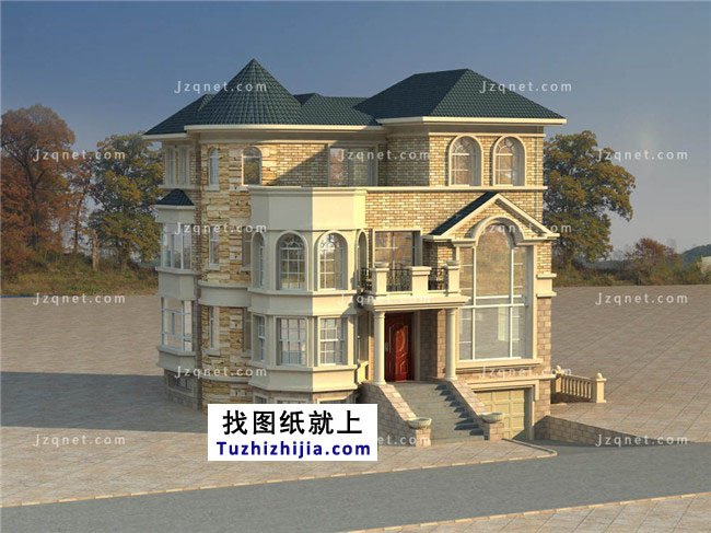 自建三層豪宅設(shè)計(jì)圖紙，歐式風(fēng)格，高端大氣