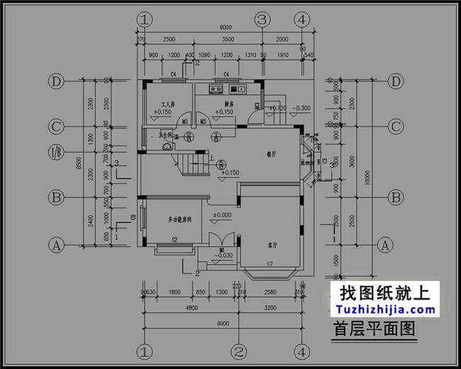 小戶型三層別墅設計圖紙，適合新農村自建