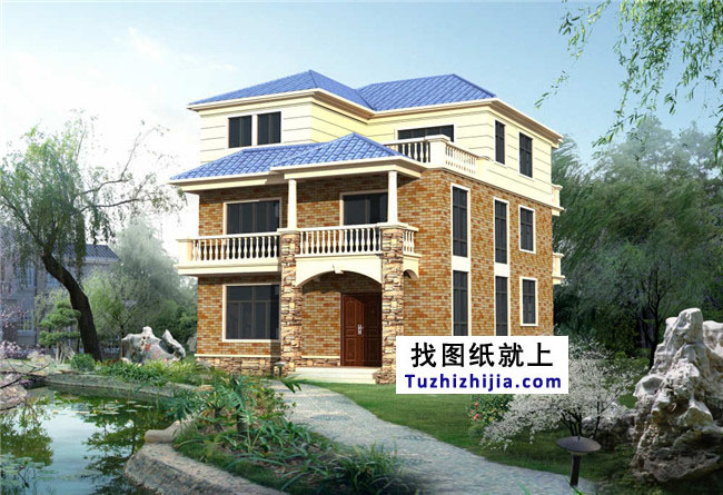 新農(nóng)村帶堂房三層房屋設(shè)計圖紙