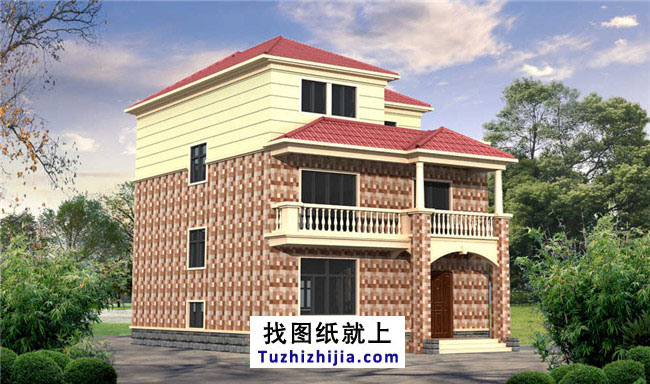 新農(nóng)村帶堂房三層房屋設(shè)計圖紙