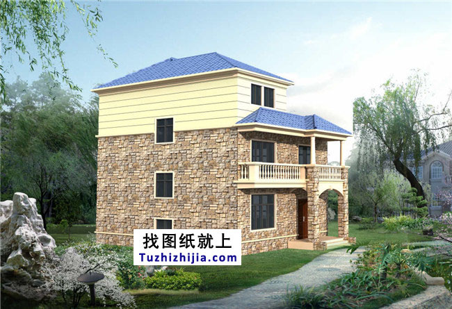 新農(nóng)村帶堂房三層房屋設(shè)計圖紙