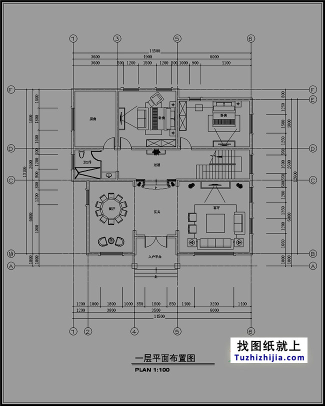 三層獨(dú)棟別墅戶型圖，自建全套設(shè)計(jì)圖紙和效果圖