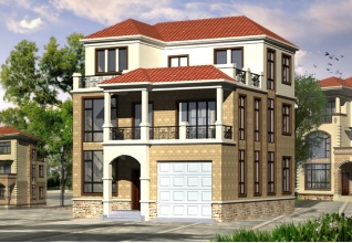 160平方米帶車庫農(nóng)村三層房屋設(shè)計圖紙，新農(nóng)村樓房設(shè)計推薦