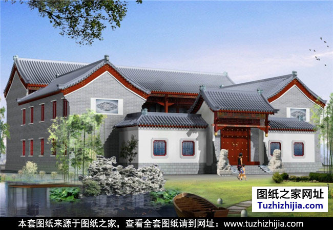 四合院設(shè)計圖推薦，四合院別墅效果圖