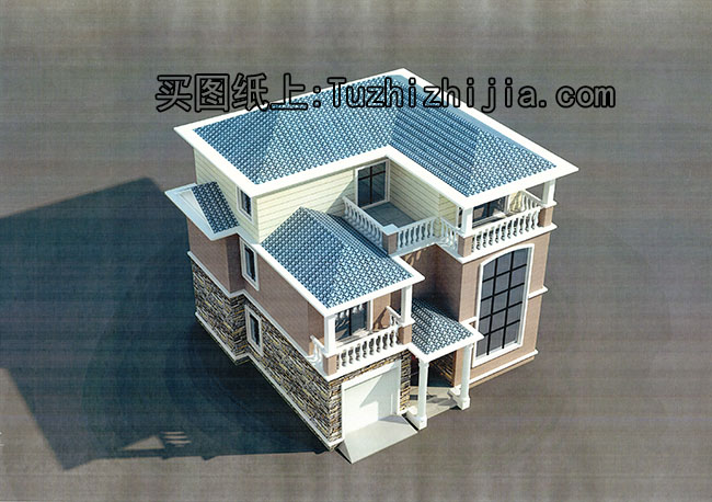 復(fù)式三層帶車庫簡歐小別墅設(shè)計圖，農(nóng)村三層房屋設(shè)計圖