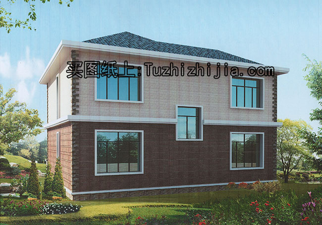 鄉(xiāng)村二層別墅設(shè)計圖，含外觀效果圖，設(shè)計師推薦